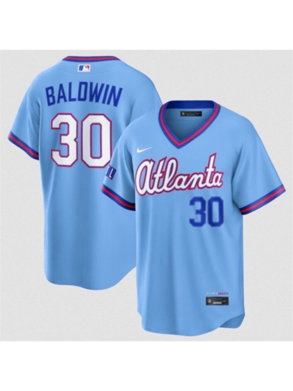 Mens Drake Baldwin Powder Blue Stitched Jersey
